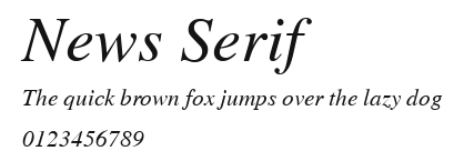 News Serif Preview