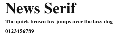 News Serif Preview