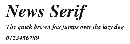 News Serif Preview