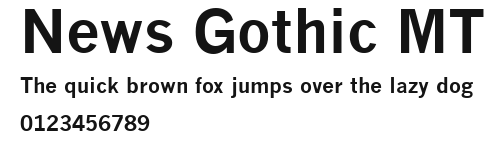 News Gothic MT Preview