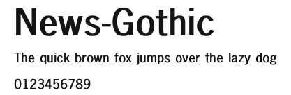 News-Gothic Preview