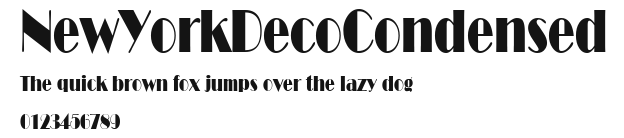 NewYorkDecoCondensed Preview