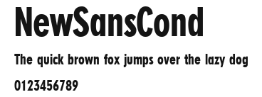 NewSansCond Preview