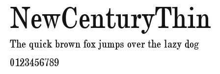 NewCenturyThin Preview