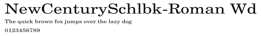 NewCenturySchlbk-Roman Wd Preview