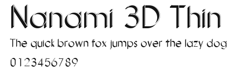 Nanami 3D Thin.otf