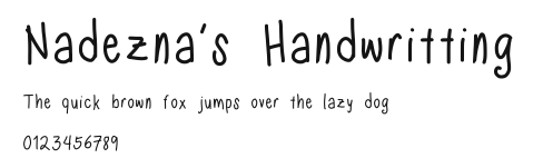 Nadezna's Handwritting Preview