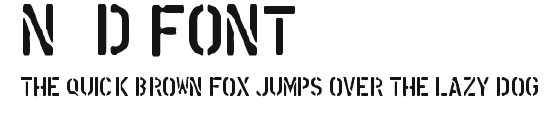N&D font Preview