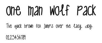 one man wolf pack.ttf
