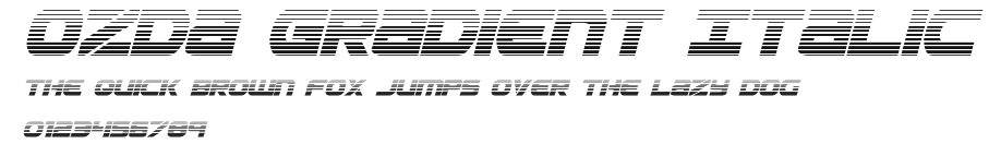 Ozda Gradient Italic Preview