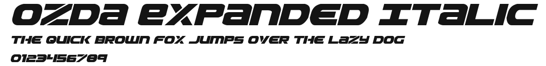 Ozda Expanded Italic Preview