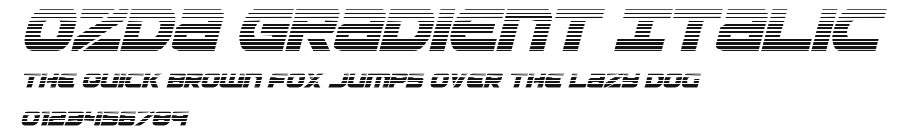 Ozda Gradient Italic Preview