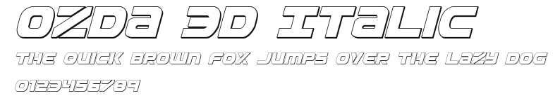 Ozda 3D Italic Preview
