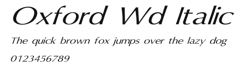 Oxford Wd Italic Preview