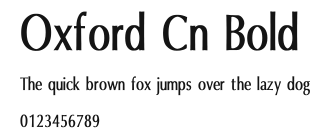 Oxford Cn Bold Preview