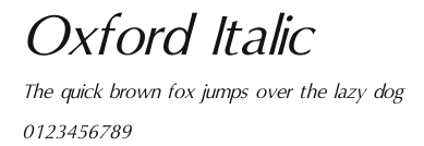 Oxford Italic Preview