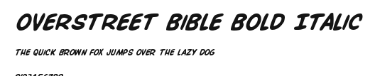 Overstreet Bible Bold Italic Preview