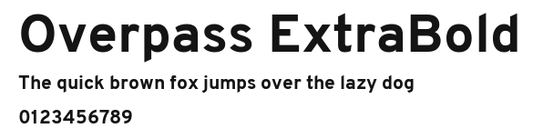 Overpass ExtraBold Preview