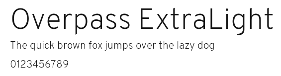 Overpass ExtraLight Preview
