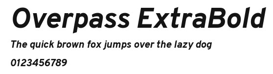Overpass ExtraBold Preview
