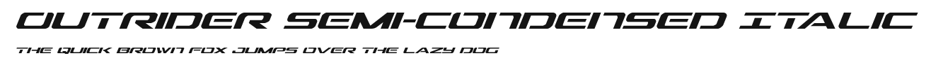 Outrider Semi-Condensed Italic Preview