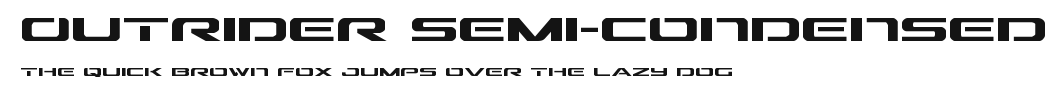 Outrider Semi-Condensed Preview