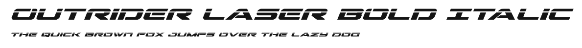 Outrider Laser Bold Italic Preview