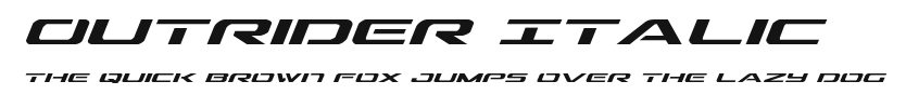Outrider Italic Preview