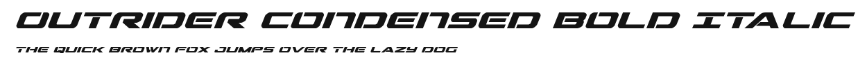 Outrider Condensed Bold Italic Preview