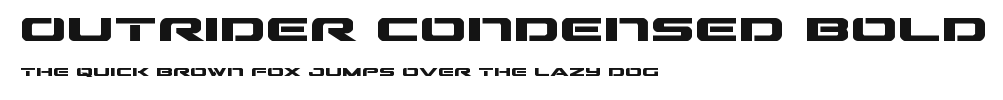 Outrider Condensed Bold Preview