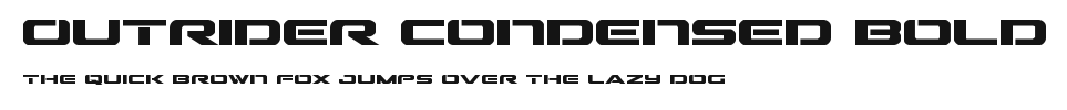 Outrider Condensed Bold Preview