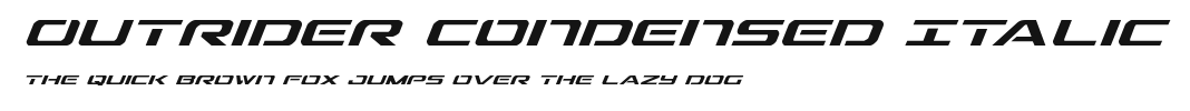 Outrider Condensed Italic Preview
