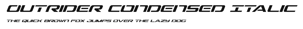 Outrider Condensed Italic Preview