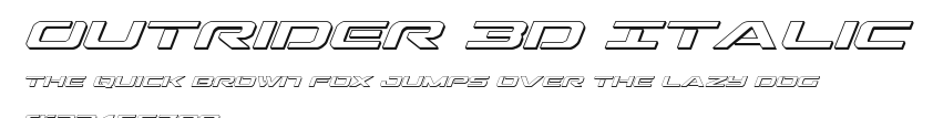 Outrider 3D Italic Preview