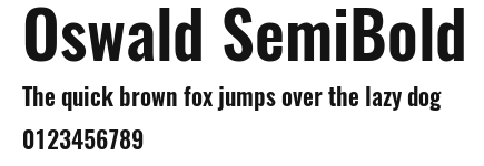 Oswald SemiBold Preview