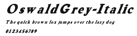 OswaldGrey-Italic Preview