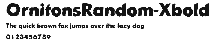 OrnitonsRandom-Xbold Preview