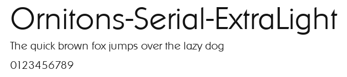 Ornitons-Serial-ExtraLight Preview
