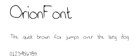 OrionFont Preview