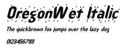 OregonWet Italic Preview