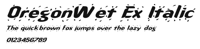 OregonWet Ex Italic Preview