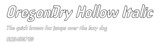 OregonDry Hollow Italic Preview