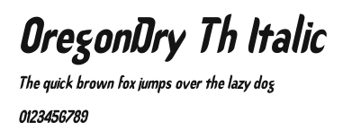 OregonDry Th Italic Preview