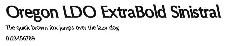 Oregon LDO ExtraBold Sinistral Preview
