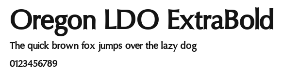 Oregon LDO ExtraBold Preview