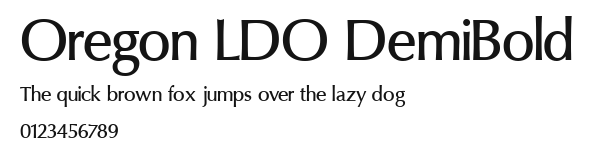 Oregon LDO DemiBold Preview