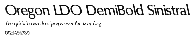 Oregon LDO DemiBold Sinistral Preview