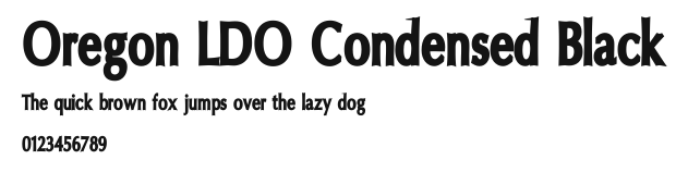 Oregon LDO Condensed Black Preview
