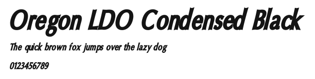 Oregon LDO Condensed Black Preview
