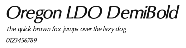Oregon LDO DemiBold Preview